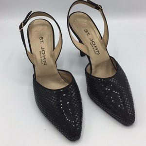 St. John Elegant Heels with a back strap 9 1/2 B